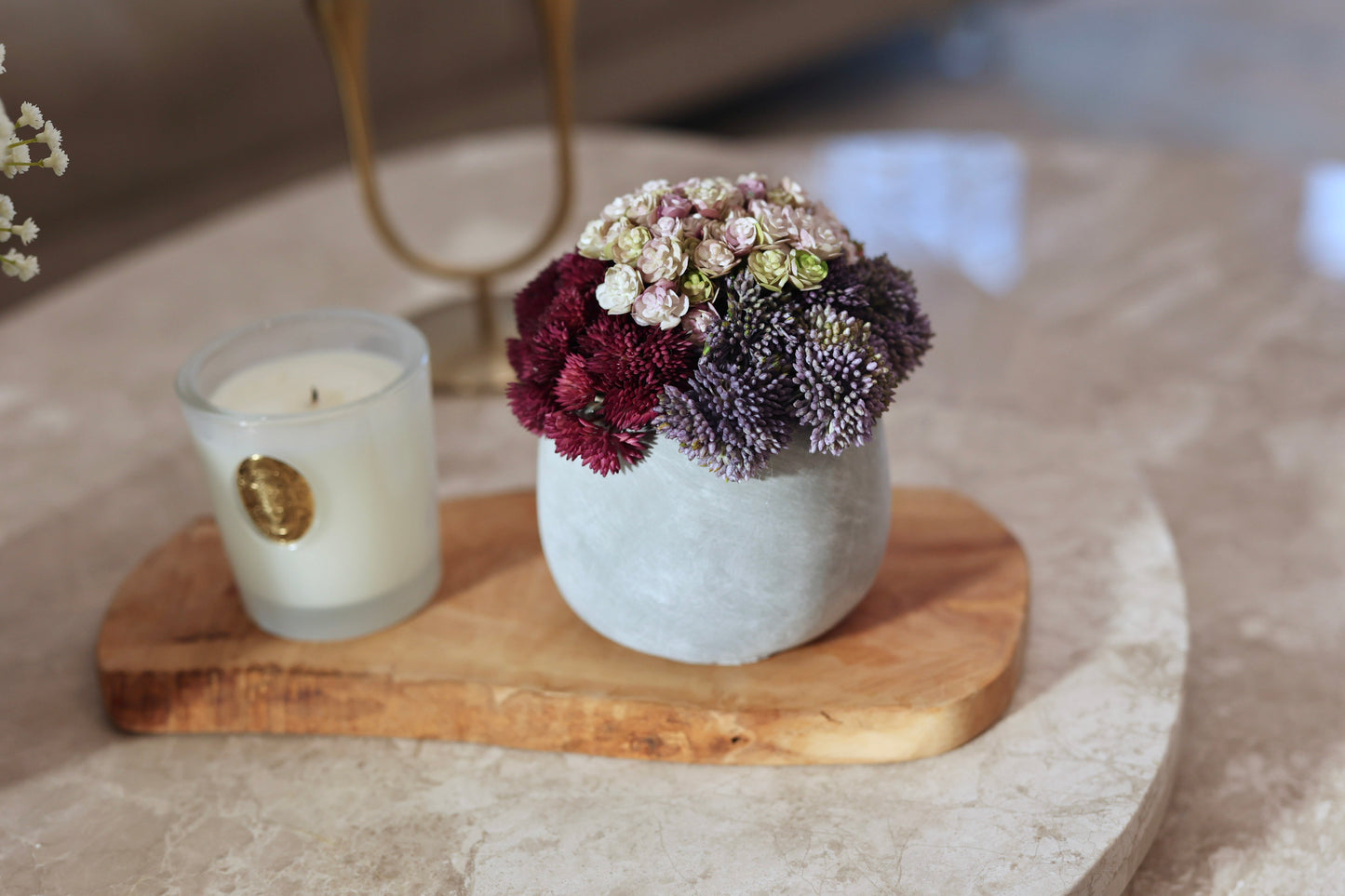 Bailey Cement Sedum Arrangement