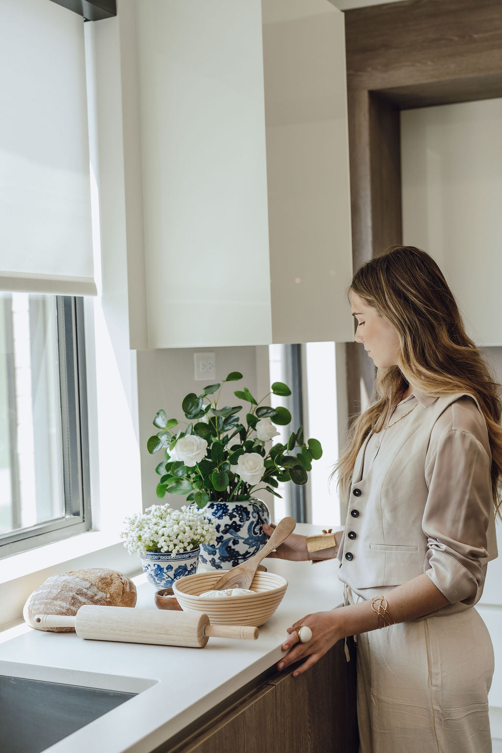 Cosette RealTouch Toile Rose Arrangement