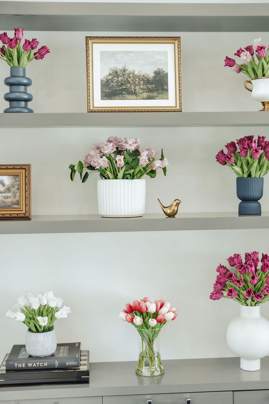 Indie Cement RealTouch Tulip Arrangement