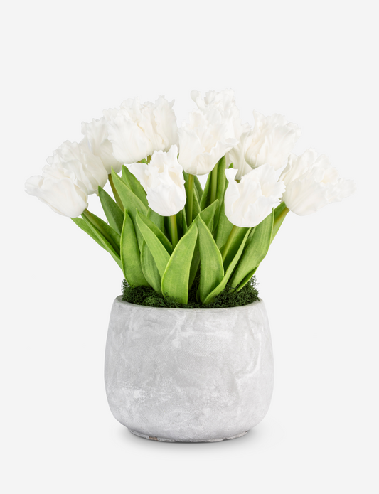 Indie Cement RealTouch Tulip Arrangement