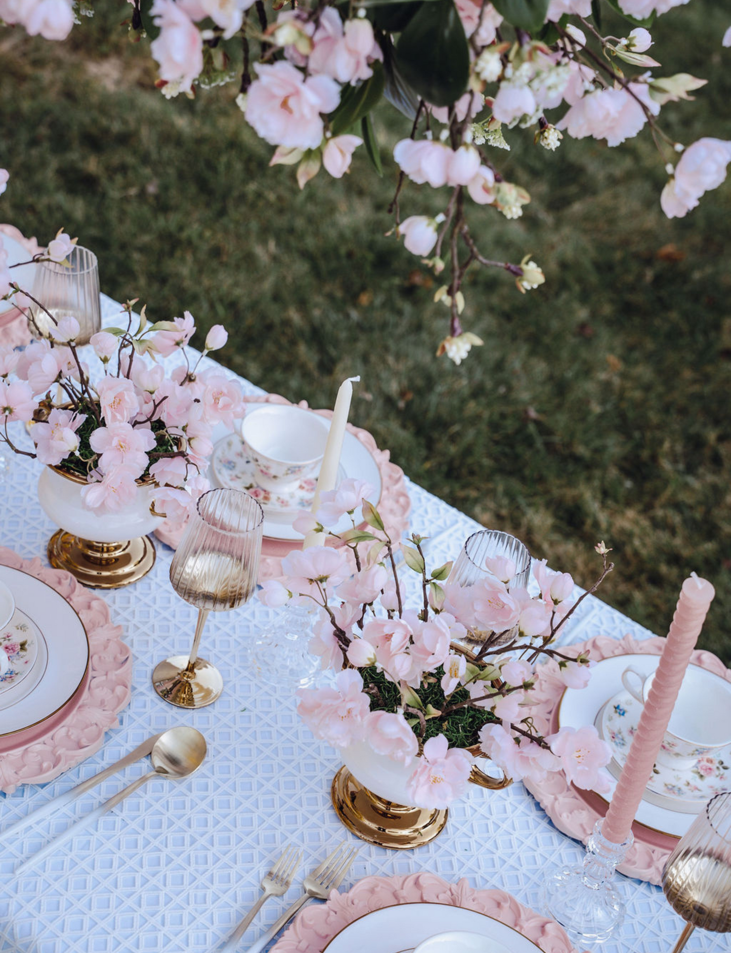 Zorina Handled Cherry Blossom Arrangement