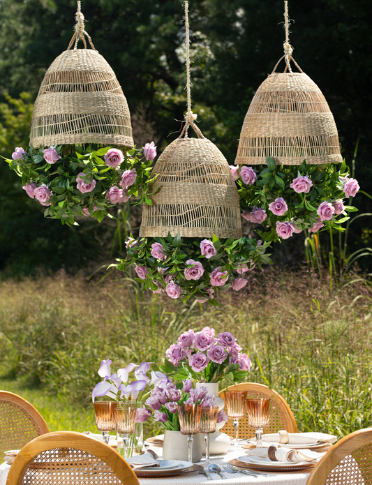 Meliora Rattan Garden Chandelier