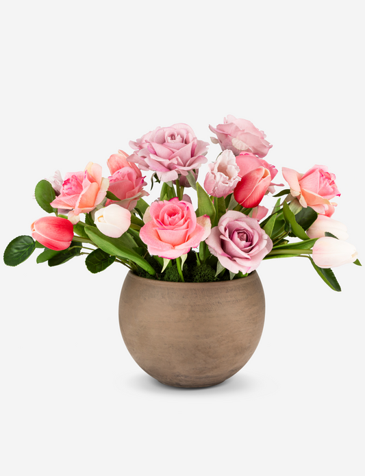 Harlow RealTouch Rose and Tulip Arrangement
