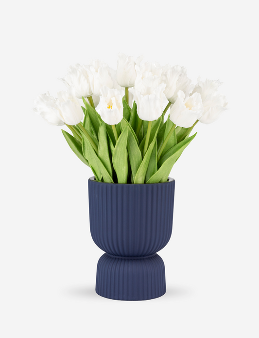 Marigold RealTouch Tulip Pedestal Arrangement