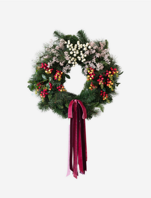Ruby Holiday Wreath