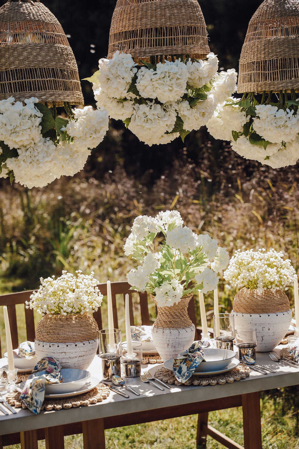 Viora Rattan Garden Chandelier