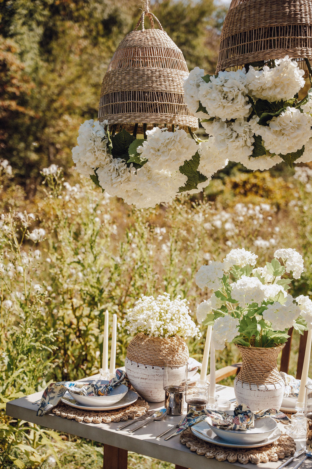 Viora Rattan Garden Chandelier