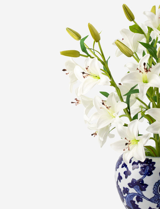 Evelyn RealTouch Lily Toile Arrangement