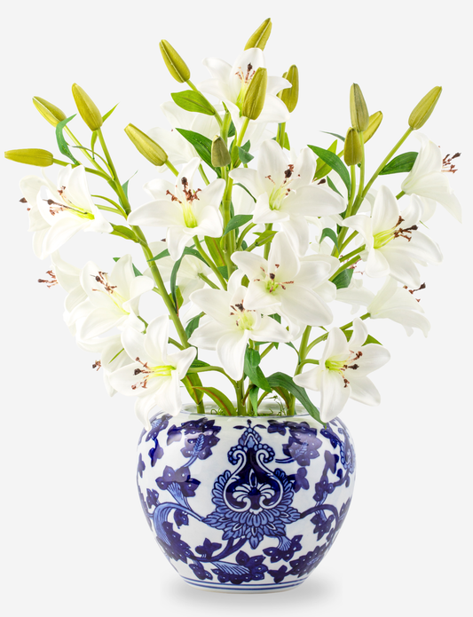 Evelyn RealTouch Lily Toile Arrangement