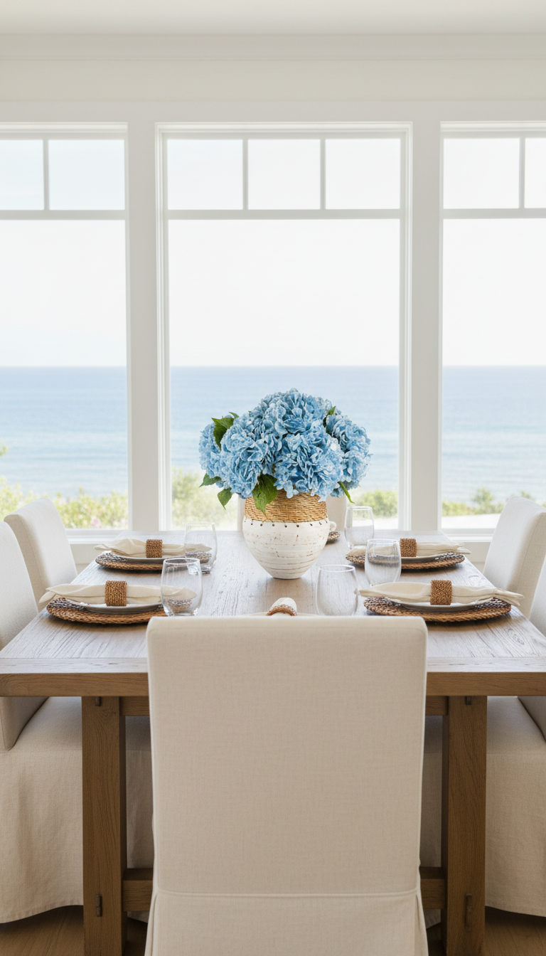 Viviana RealTouch Hydrangea Stoneweave Arrangement