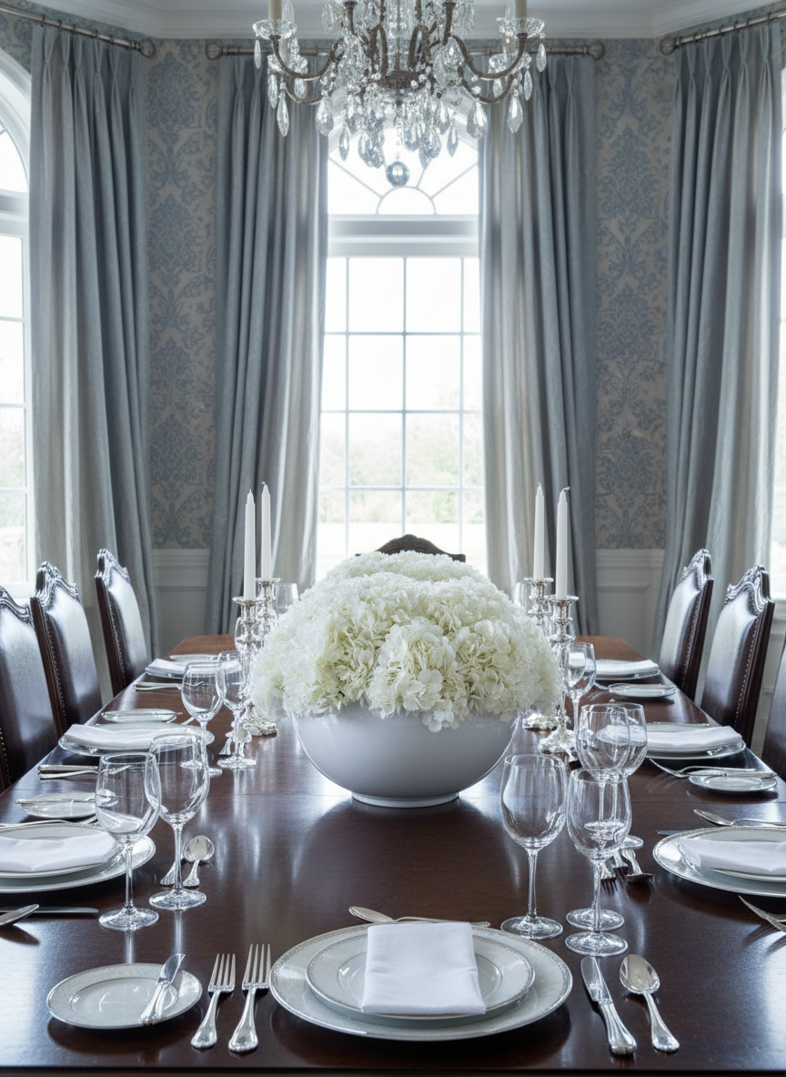 Lumi Large RealTouch Hydrangea Centerpiece