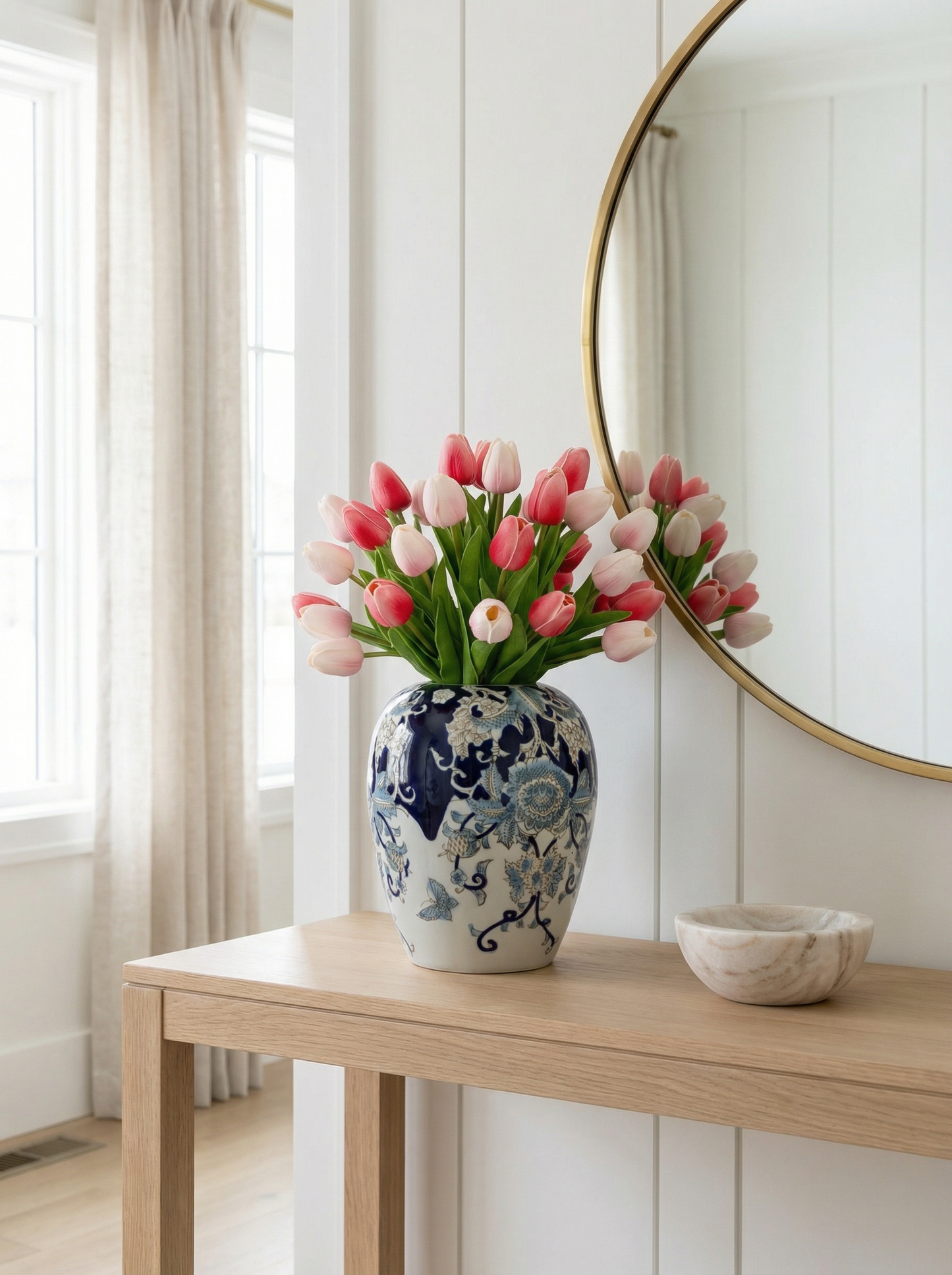 Odette RealTouch Tulip Toile Arrangement