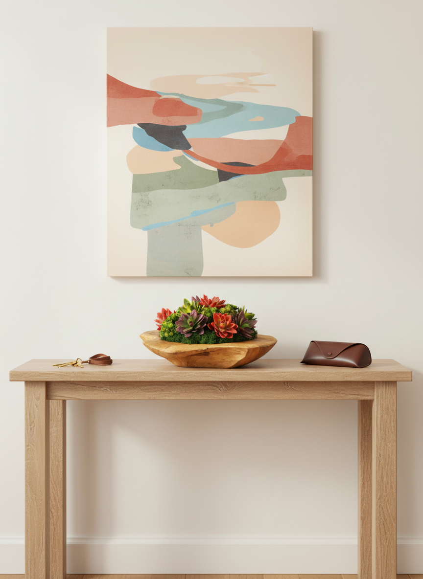 Mojave Wooden Bowl Succulent Arrangement