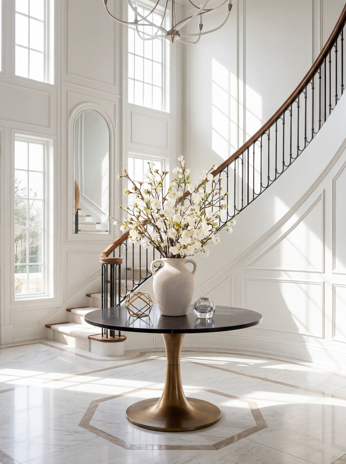 Thiery Handled Cherry Blossom Arrangement
