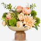 Sienna Mixed Floral Wooden Pedestal Arrangement