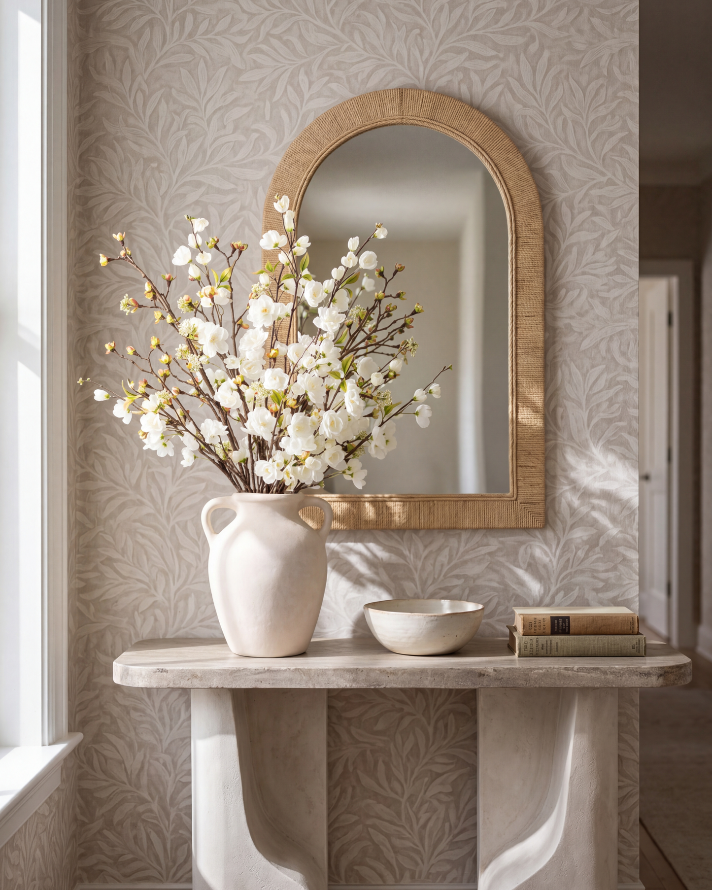 Thiery Handled Cherry Blossom Arrangement