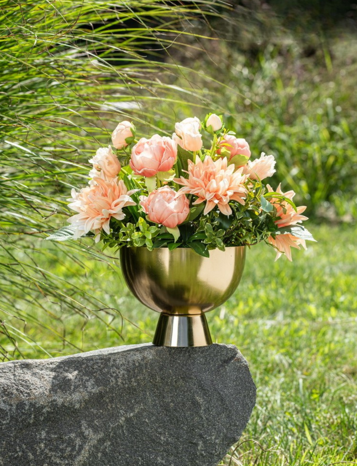 Laurent RealTouch Peach Pedestal Botanical