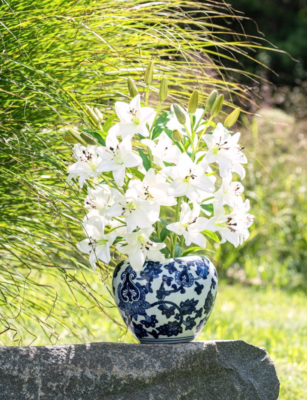 Evelyn RealTouch Lily Toile Arrangement