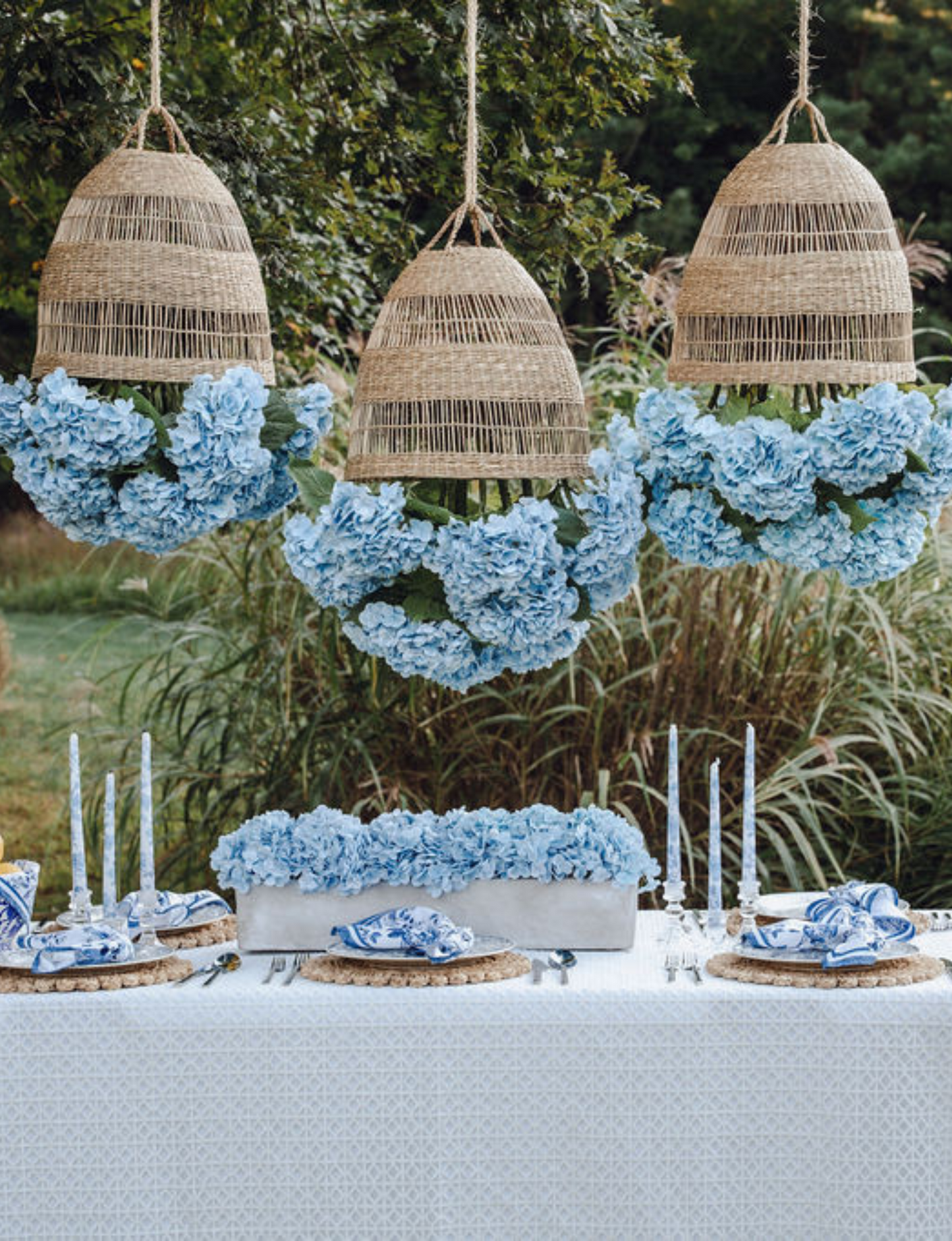 Viora Rattan Garden Chandelier