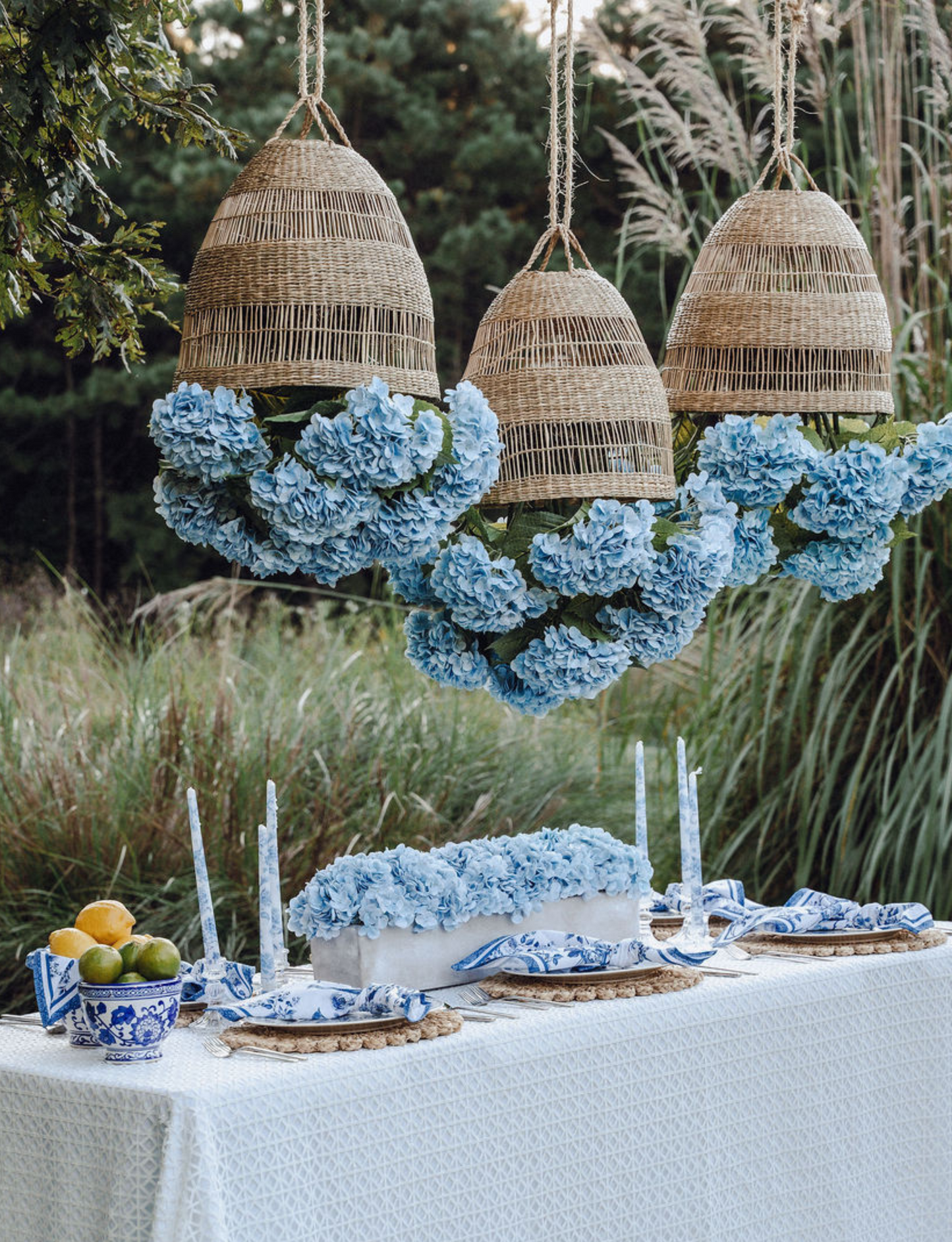 Viora Rattan Garden Chandelier