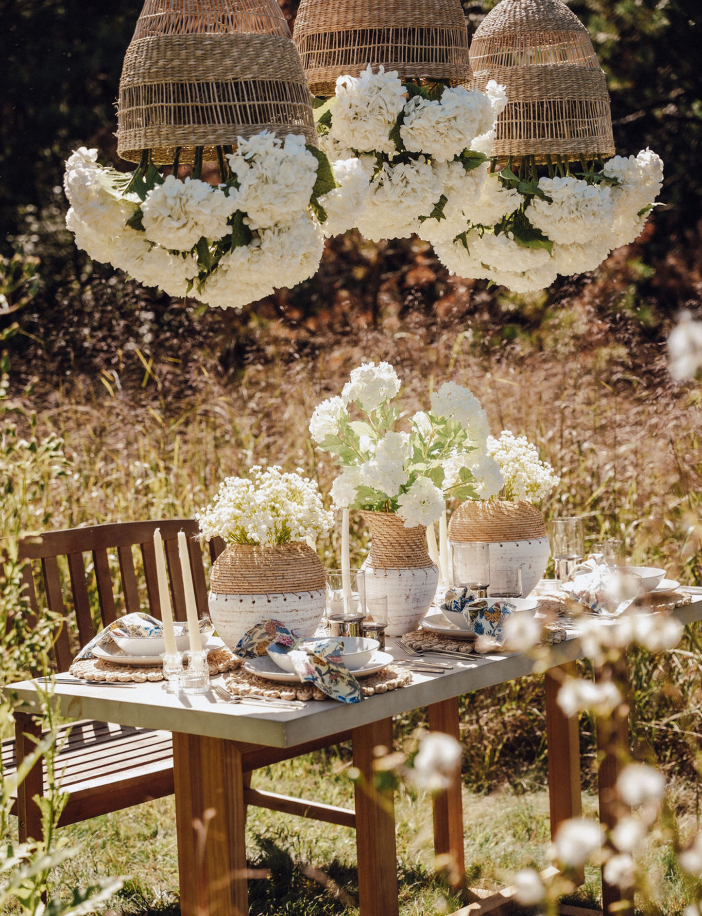 Viora Rattan Garden Chandelier