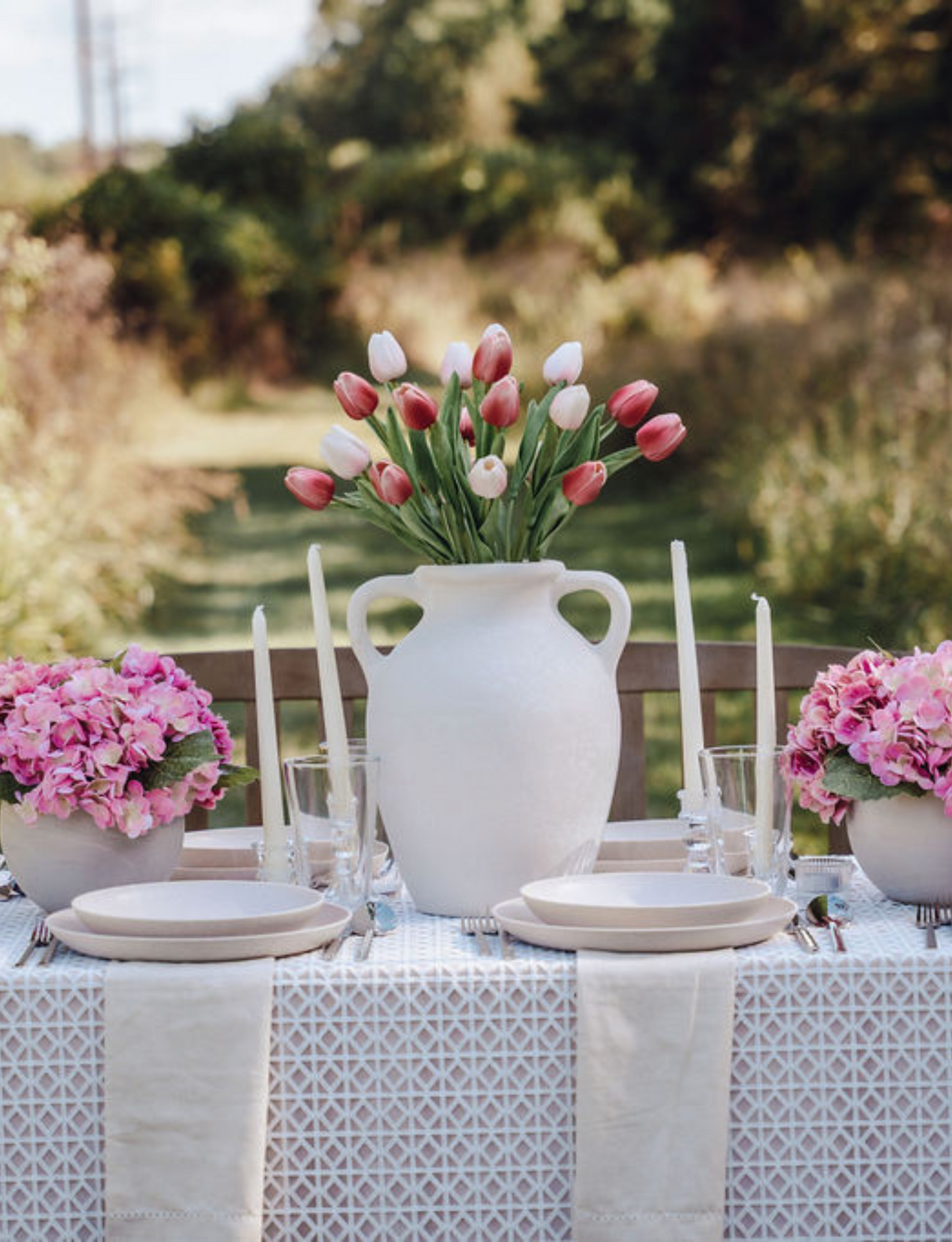 Briala Handled RealTouch Tulip Arrangement