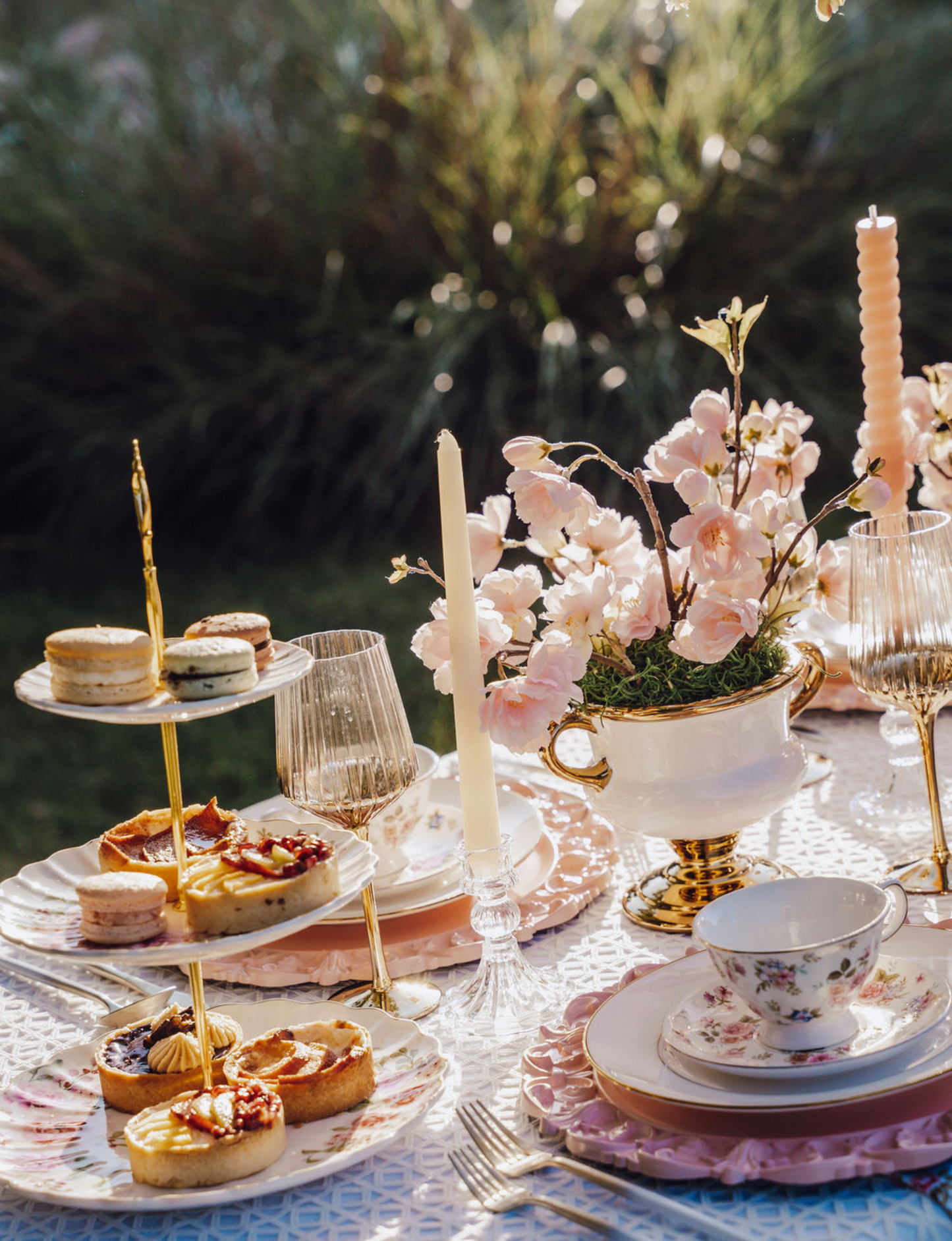 Zorina Handled Cherry Blossom Arrangement