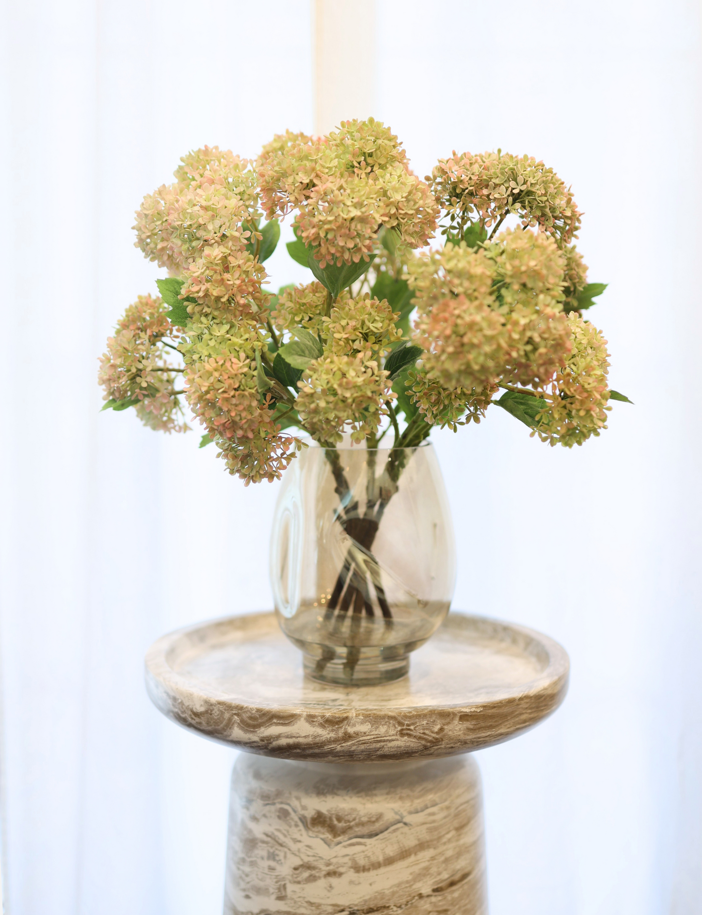 Elana Snowball Hydrangea Arrangement