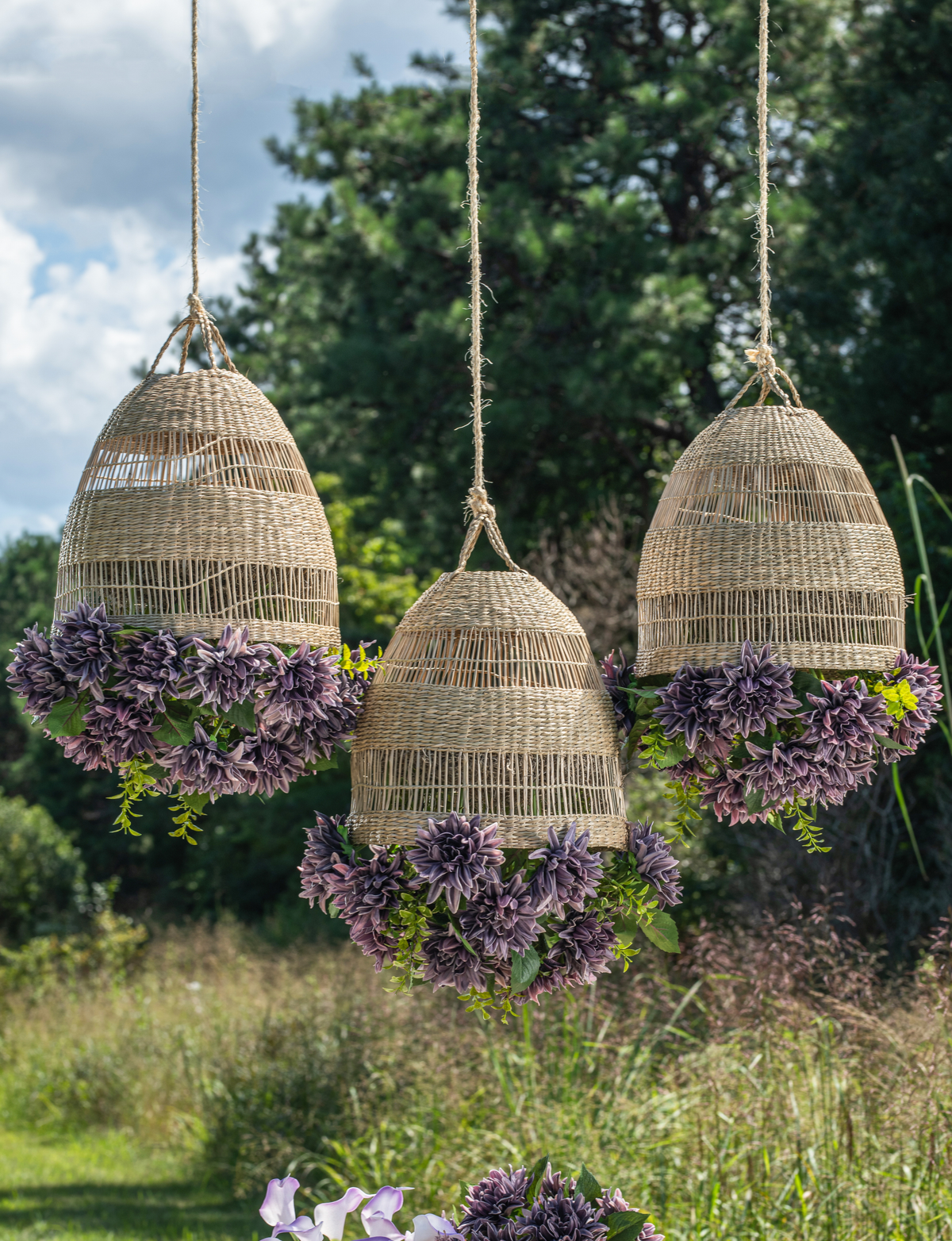 Leonora Rattan Garden Chandelier