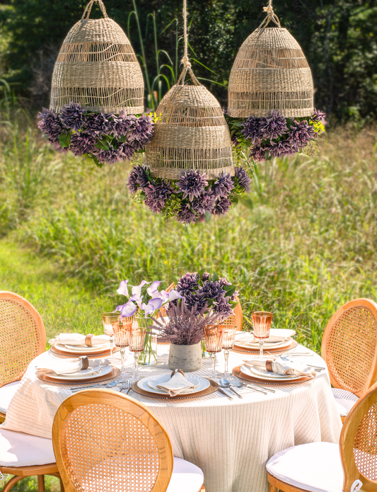 Leonora Rattan Garden Chandelier