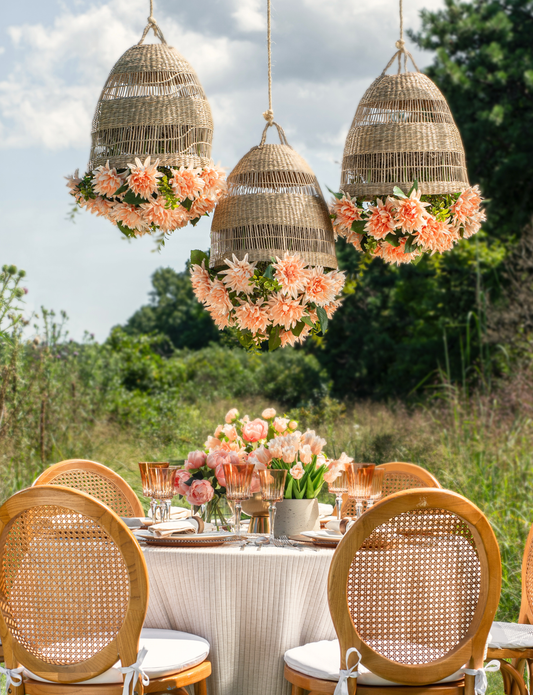 Leonora Rattan Garden Chandelier