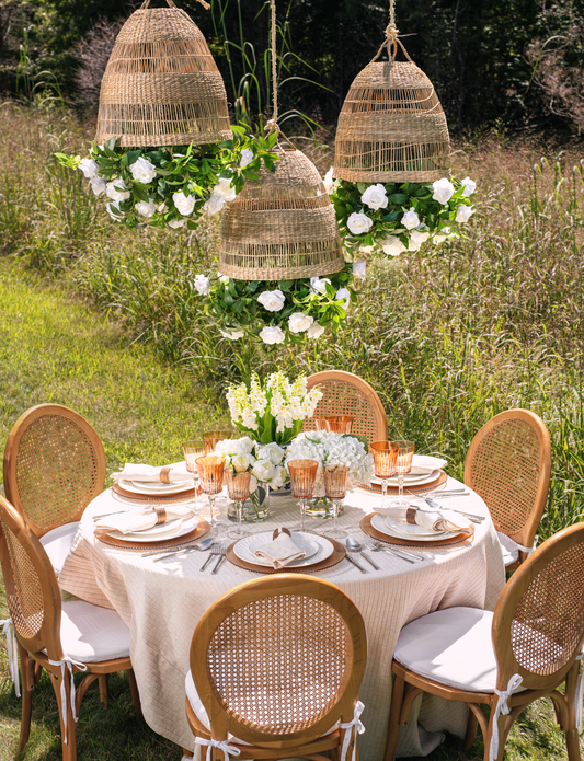 Meliora Rattan Garden Chandelier